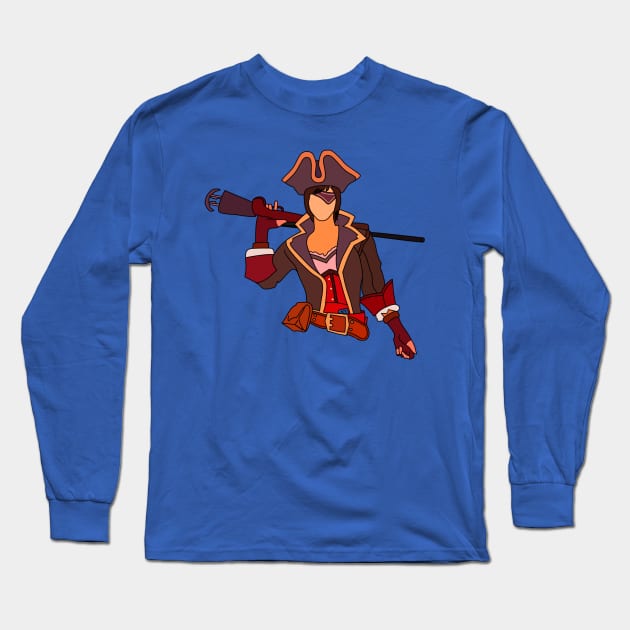 Pirate girl Long Sleeve T-Shirt by M_Mary